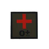 Black Trident Blood Type Patch 0pos