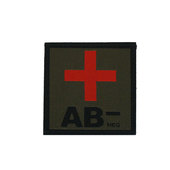 Black Trident Blood Type Patch ABneg