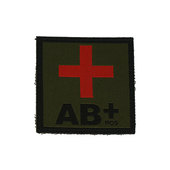 Black Trident Blood Type Patch ABpos