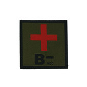 Black Trident Blood Type Patch Bneg